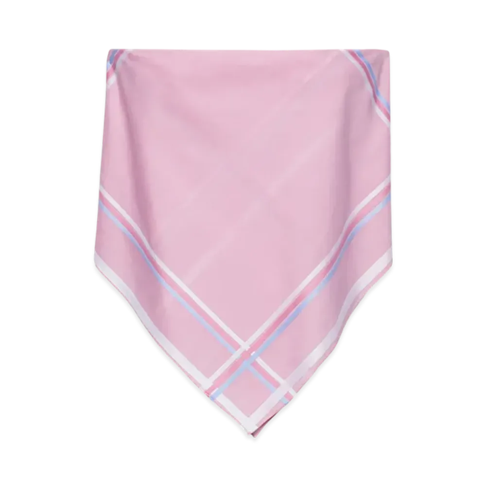 PRADA Women's Checked Cotton Bandana Top "Pink"