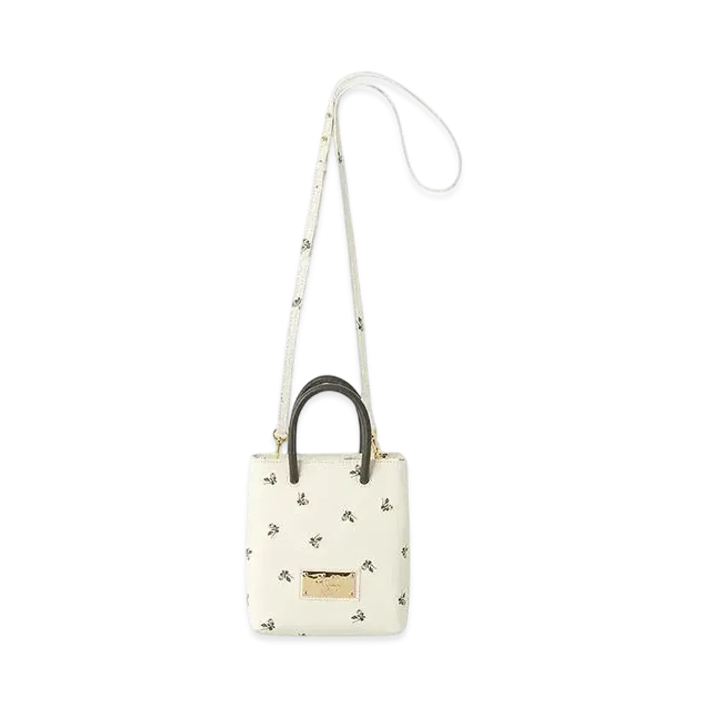 FURFUR x Philly chocolate Small Floral Pattern Mini Tote Bag "Ivory"