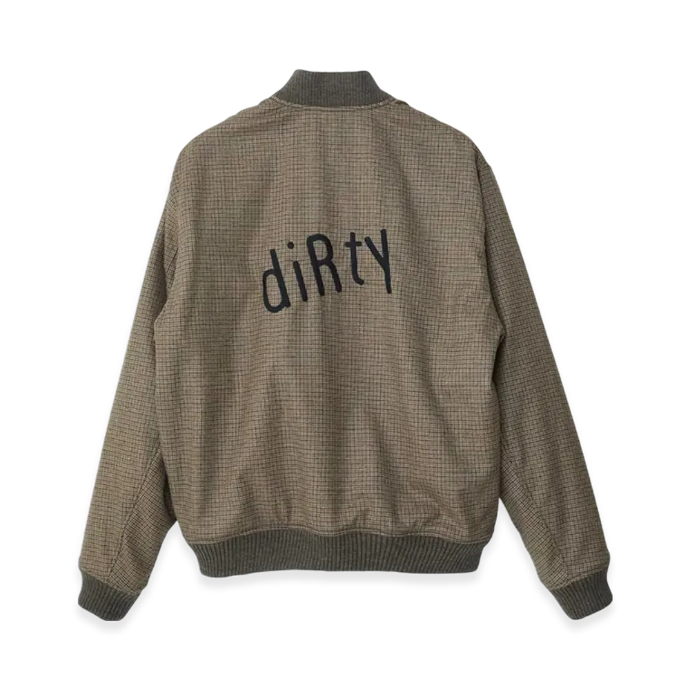 HYSTERIC GLAMOUR Sonic Youth Dirty Embroidered Rib Blouson "Brown"