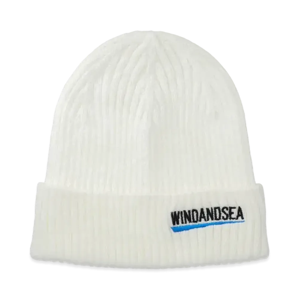 WIND AND SEA Recycled Fishing Net Nylon Beanie "White"