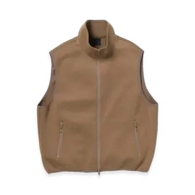 DAIWA PIER39 Tech Scuba Knit Stand Collar Vest "Light Brown"