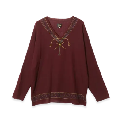 NEEDLES Tunic Shirt - Wool Gauze "Burgundy"