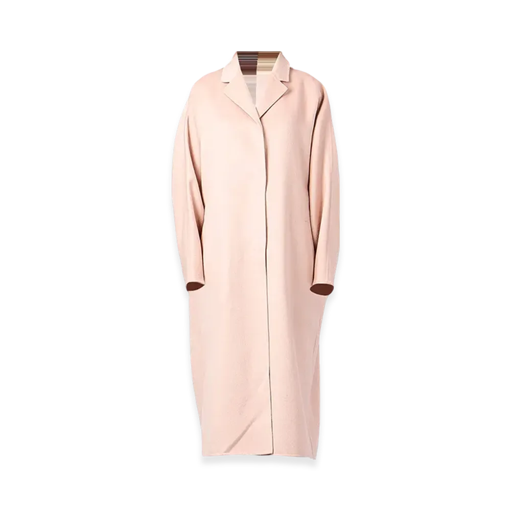 PRADA Women's Single Breasted Coat "Powder Pink"
