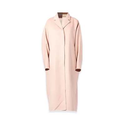 PRADA Women's Single Breasted Coat "Powder Pink"