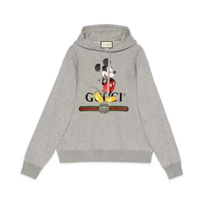 GUCCI × Disney Mickey Mouse Hooded Sweatshirt ”Gray”