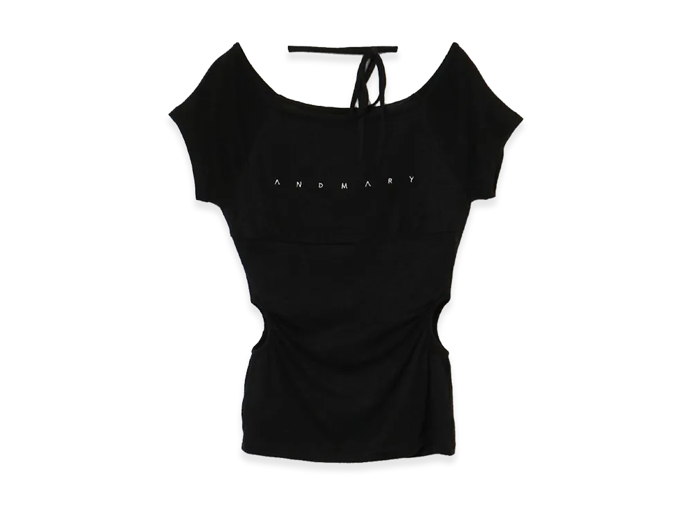 【新品未使用】ANDMARY Mary logo ribbon tank 2 ANDMARY】Mary logo ribbon tank
