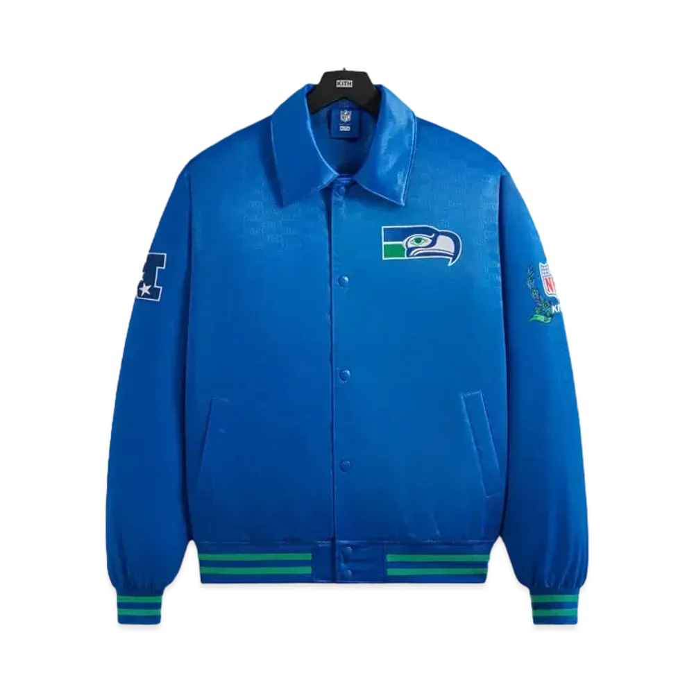 Kith x the NFL: Seahawks Satin Bomber Jacket "Merriam"