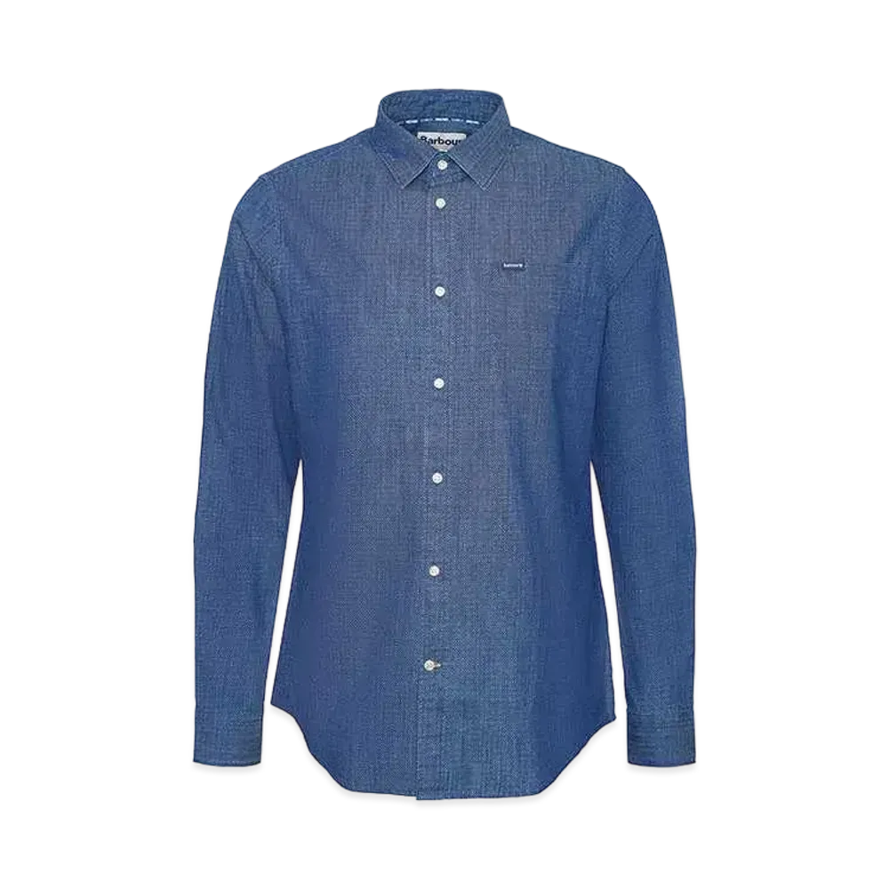 Barbour Bowley Fine Print Regular Collar Shirt (Tailored Fit) "Light Blue"