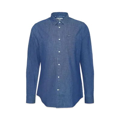 Barbour Bowley Fine Print Regular Collar Shirt (Tailored Fit) "Light Blue"