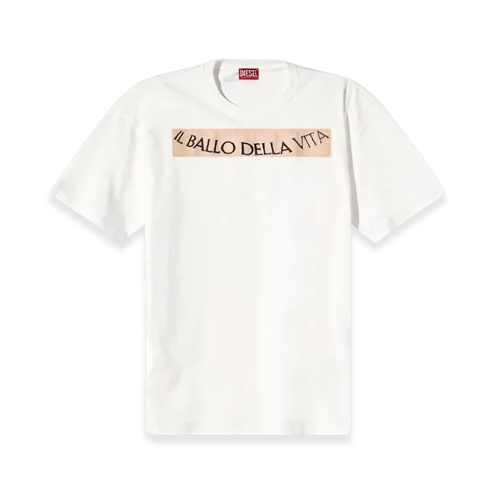 Diesel T-Boxt-Ballo-Dd T-Shirt With Tattoo Patch "White"