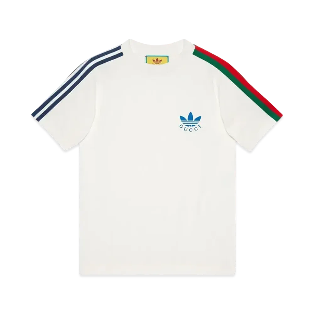 adidas x GUCCI Trefoil Print T-Shirt "Off White"