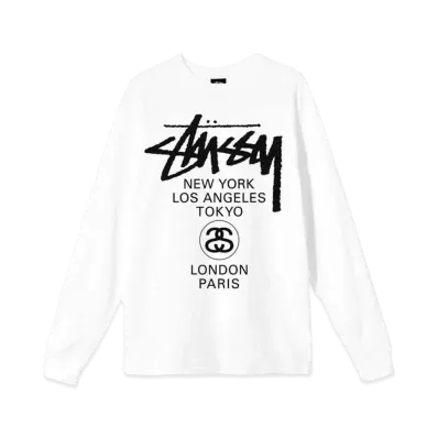 Stussy WORLD TOUR LS TEE "White"
