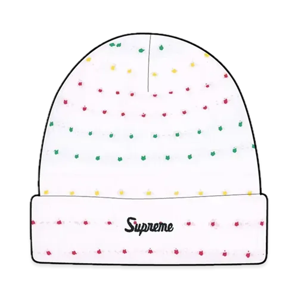 Supreme Loose Gauge Beanie "White Multi" (23FW)