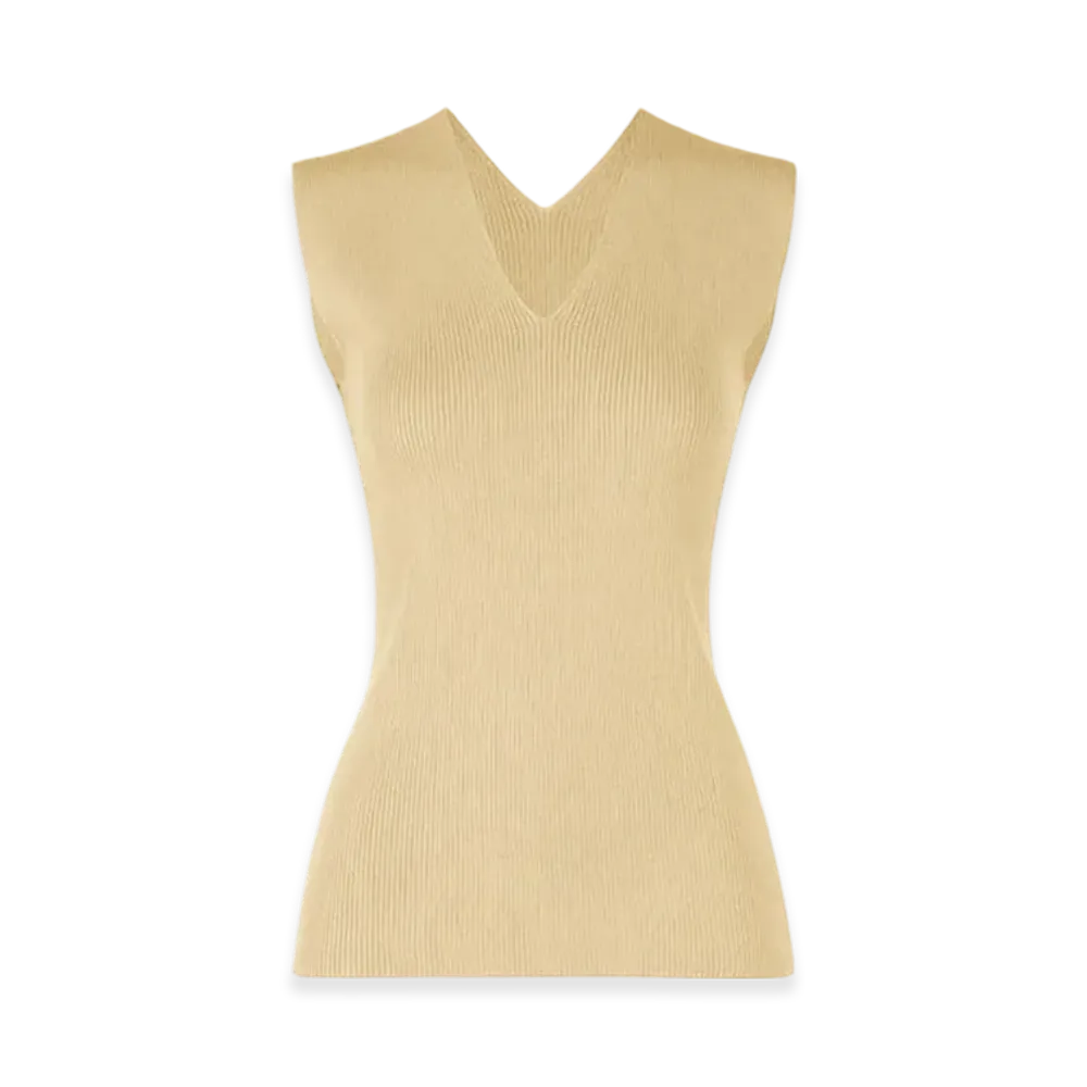 132 5. ISSEY MIYAKE Flat Rib Knit 2 "Cream Beige"