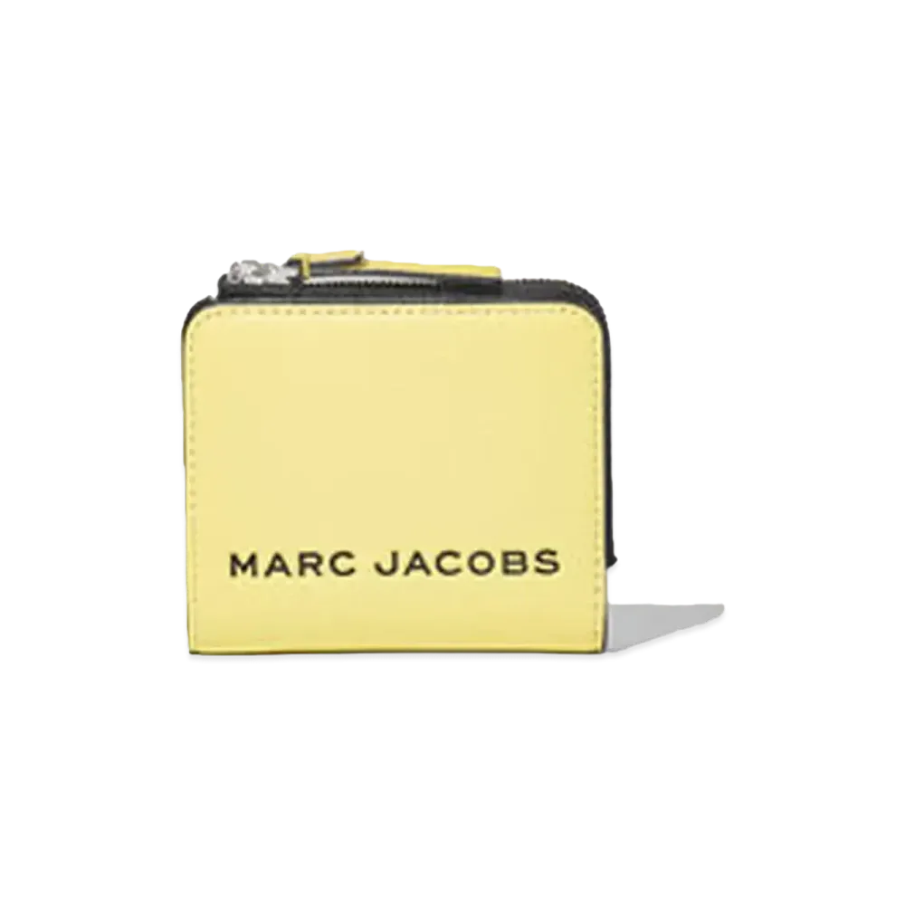 Marc Jacobs The Bold Colorblocked Mini Compact Zip Wallet "Limelight Multi"