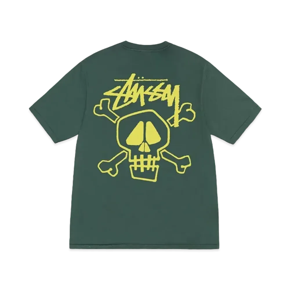 Stussy Skull & Bones Tee Pigment Dyed "Forest"