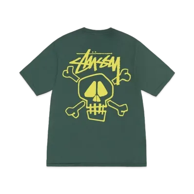 Stussy Skull & Bones Tee Pigment Dyed "Forest"