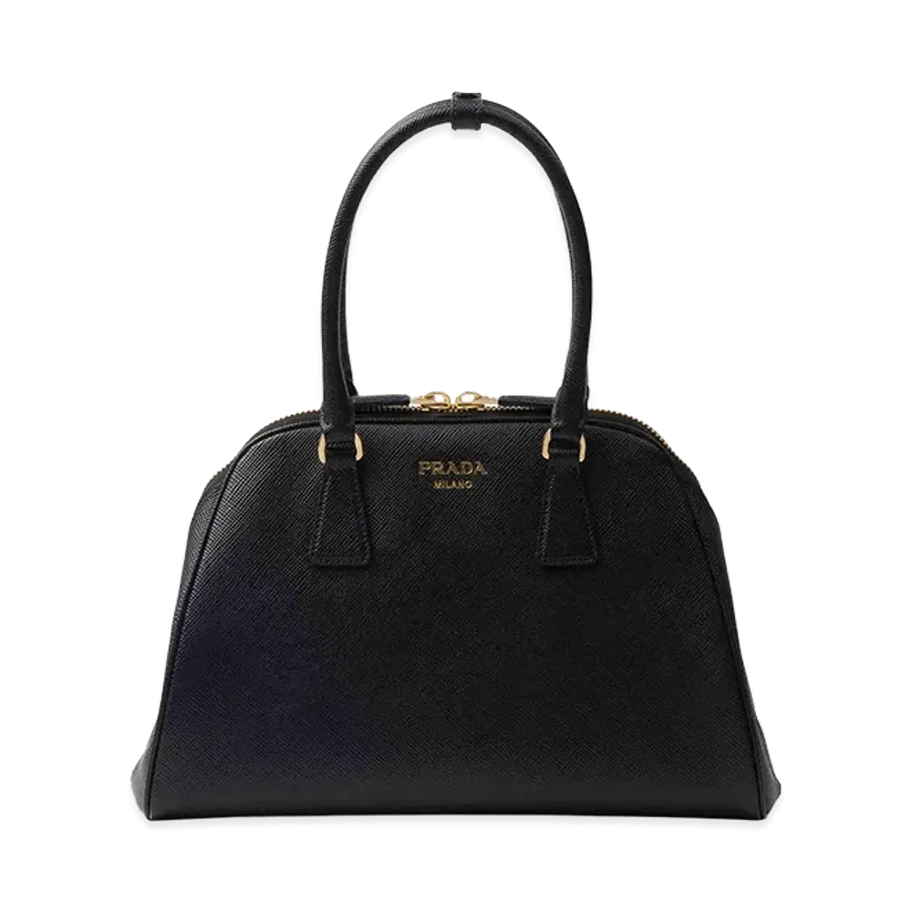 PRADA Wonen's Medium Saffiano Leather Tote Bag "Black"
