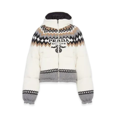 PRADA Women's Cashmere Down Jacket "Camel Brown"