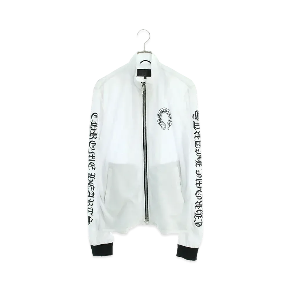 Chrome Hearts Track Jacket Leather Switch Cashmere Mixed Dagpy Brouson "White/Black/Silver"