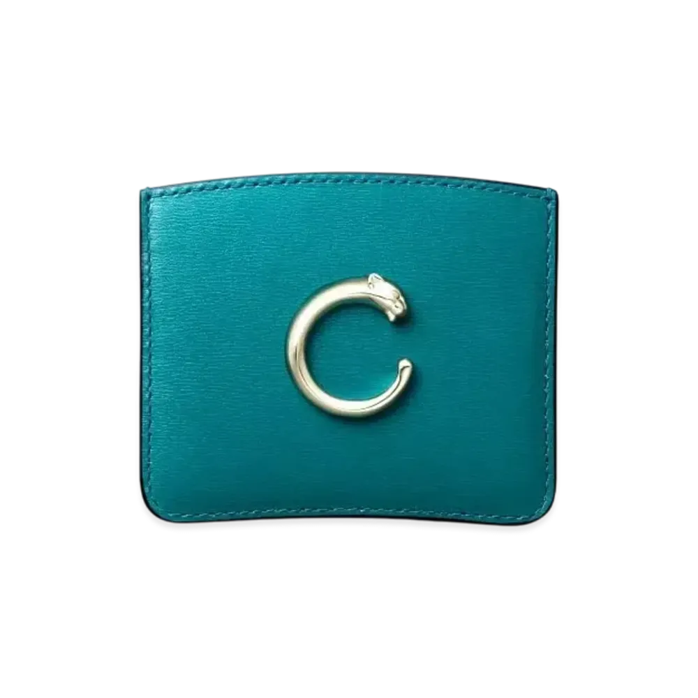 Cartier Simple Card Holder, Panthere de Cartier "Petrol Blue"
