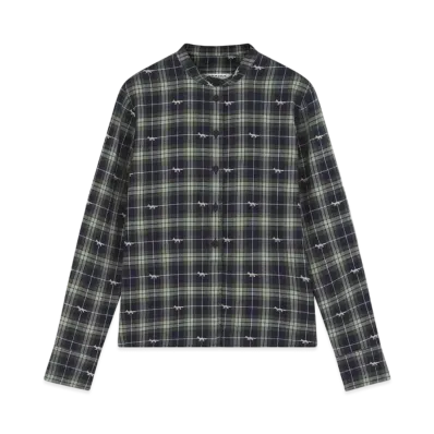 Maison Kitsune Shrunken Shirt "Navy/Ash Tree"