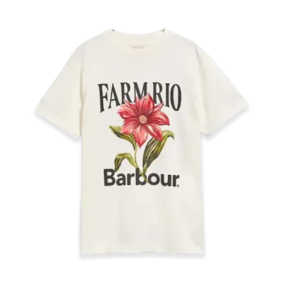 Barbour x FARM Rio Women's Wildflower T-Shirt "White"