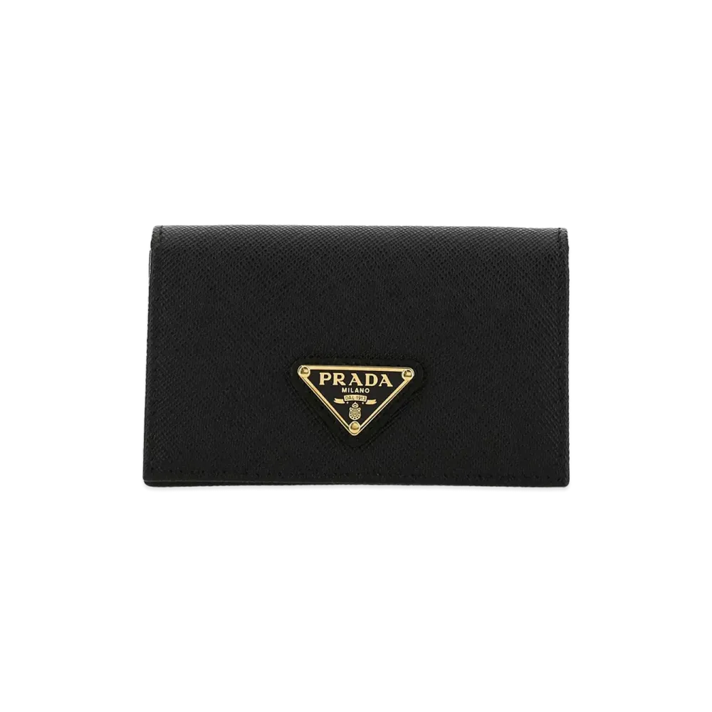 PRADA Women's Leather Card Holder "Black"