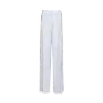 DRIES VAN NOTEN Women's Striped Wide-Leg Trousers "Light Blue"