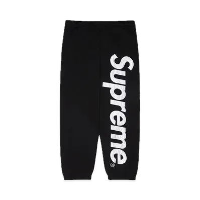 Supreme Satin Applique Sweatpant "Black" (22FW)