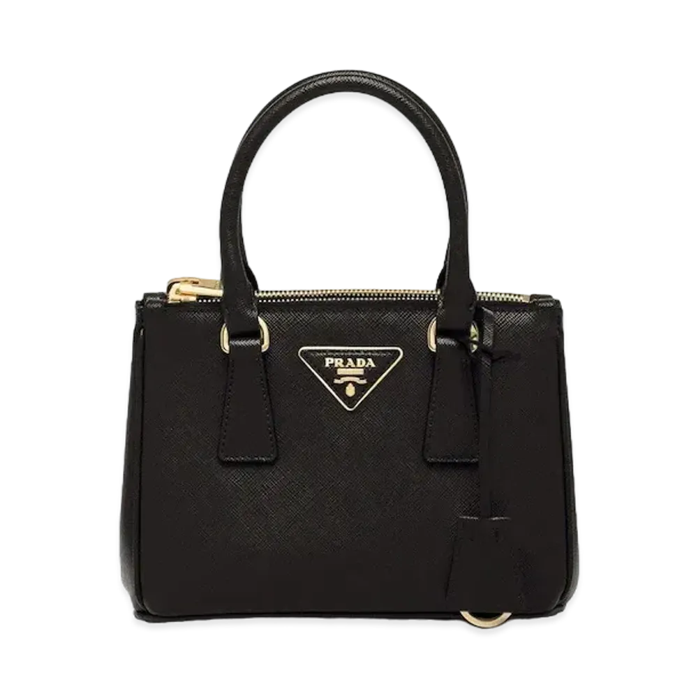 PRADA Galleria Saffiano Leather Mini Bag "Black"