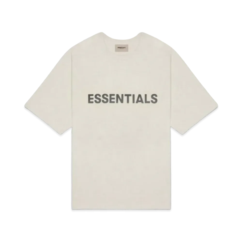 FEAR OF GOD ESSENTIALS 3D Silicon Applique Boxy T-Shirt "Oatmeal Heather"