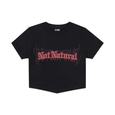 SPLR NOT NATURAL Cropped T-Shirt "Black"