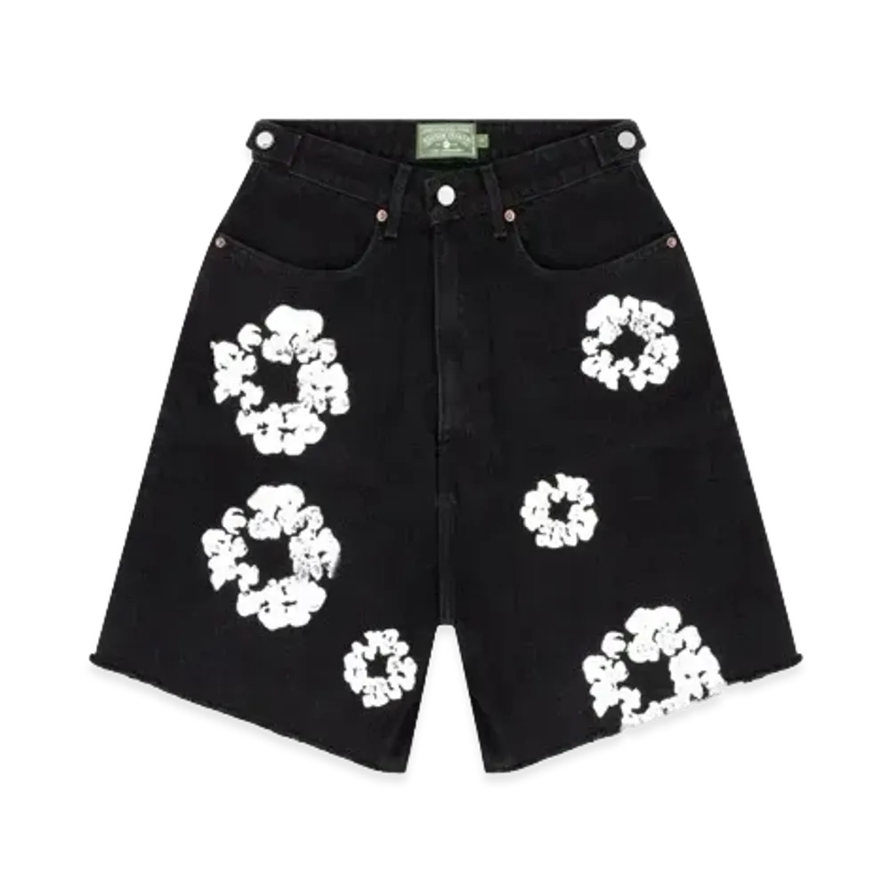 DENIM TEARS The Cotton Wreath Jean Short "Black"