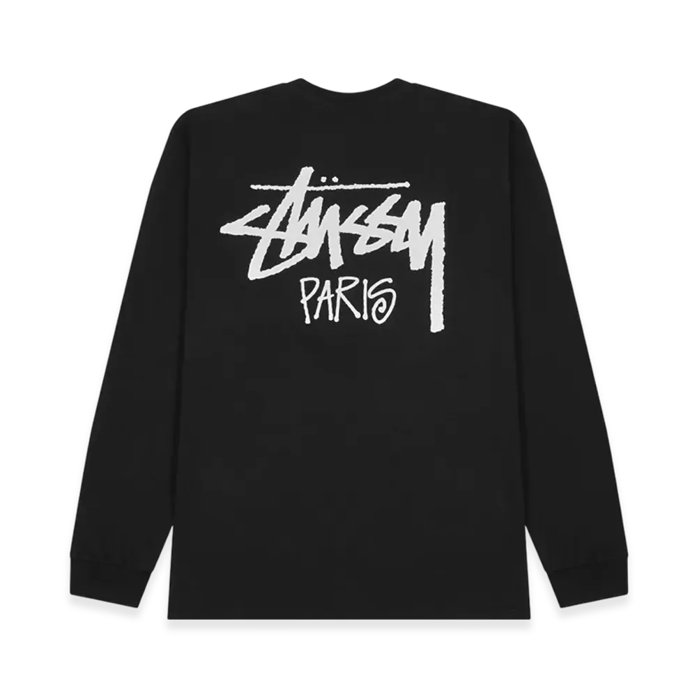 Stussy Stock Paris LS Tee "Black"
