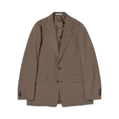 AURALEE Light Wool Max Gabardine Jacket "Top Brown"