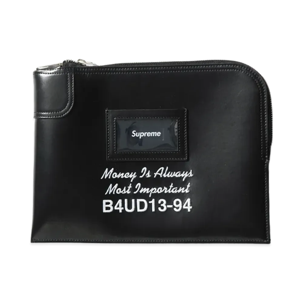 Supreme Leather Money Bag (25FW) "Black"