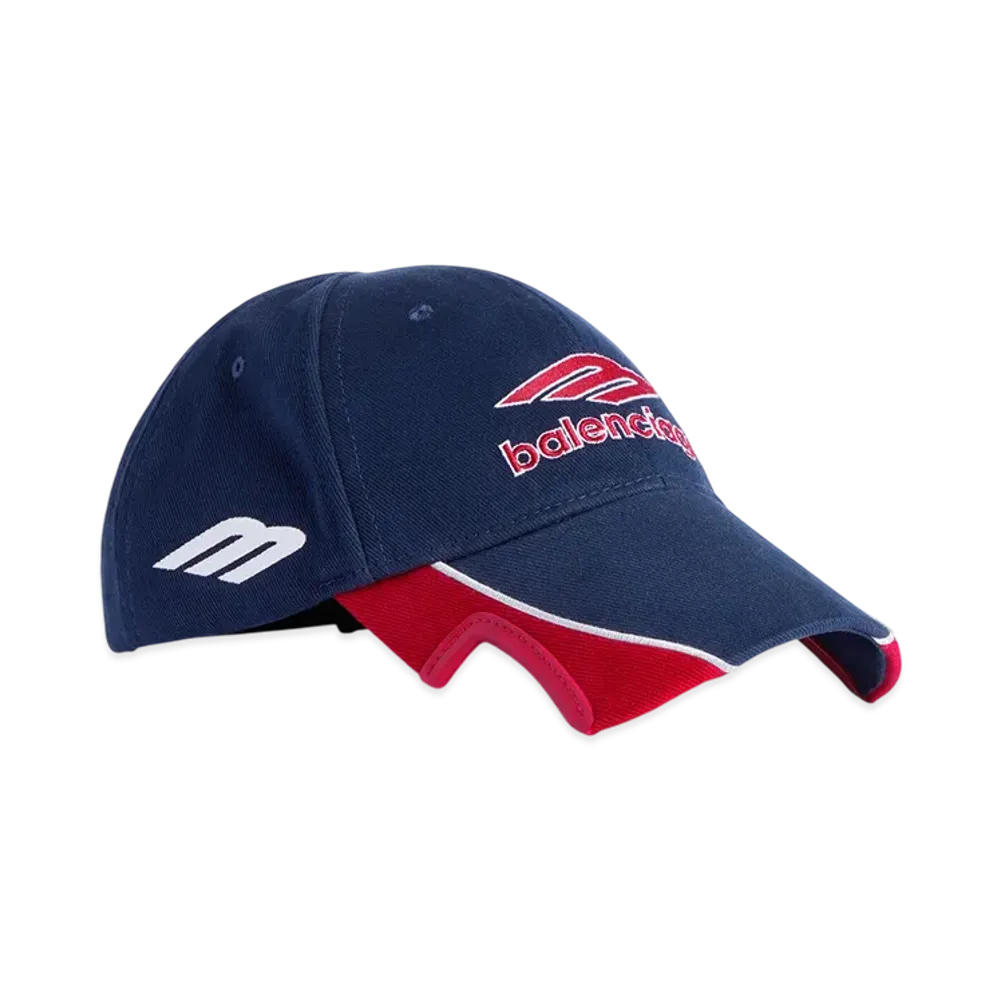 BALENCIAGA 3B Football Cap "Dark Navy/Red"
