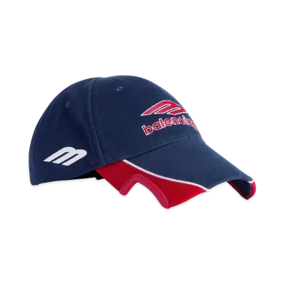 BALENCIAGA 3B Football Cap "Dark Navy/Red"