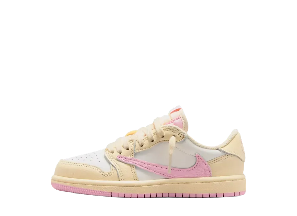 Travis Scott × Nike PS Jordan 1 Low OG SP "Muslin/Shy Pink"