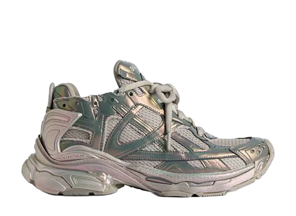 BALENCIAGA Women's Runner Iridescent Sneaker "Beige/Pink"