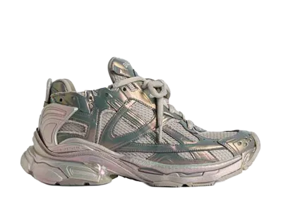 BALENCIAGA Women's Runner Iridescent Sneaker "Beige/Pink"
