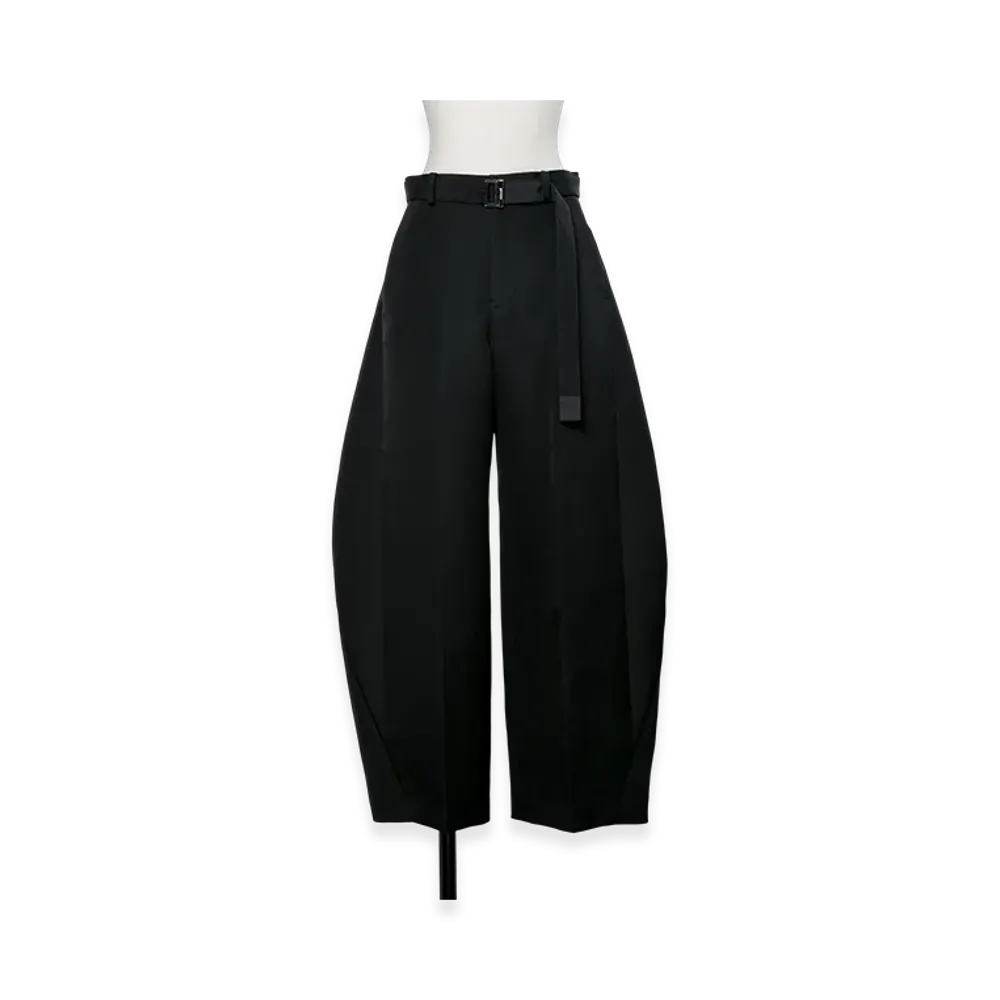 sacai Double-Faced Silk Cotton Pants "Black"