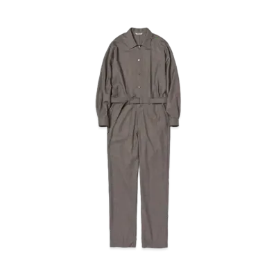 AURALEE Super Light Wool Jumpsuit "Top Brown"