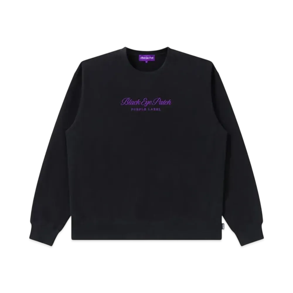 BlackEyePatch Purple Label Logo Crew Sweat "Black"