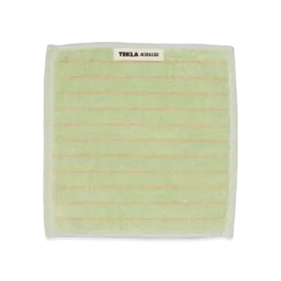 AURALEE x Tekla Wash Cloth "Light Moss Stripes"