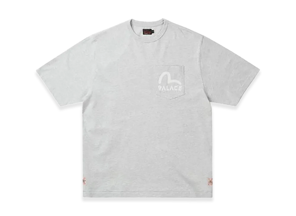 トップス PALACE EVISU HEAVY WASH T-SHIRT GREYMARL PALACE EVISU HEAVY WASH T-SHIRT GREYMARL 【公式通販】