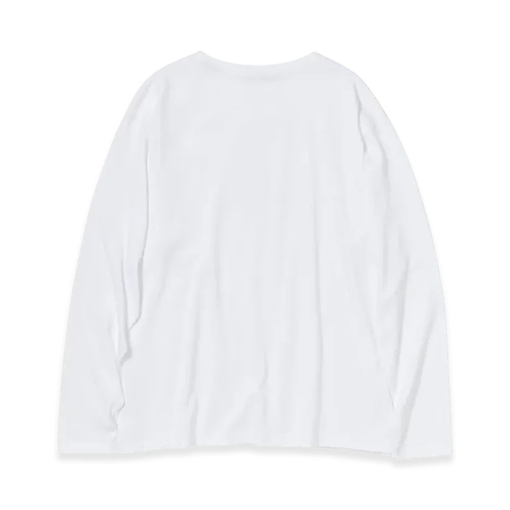 AURALEE Luster Plaiting Boat-Neck L/S Tee "White"