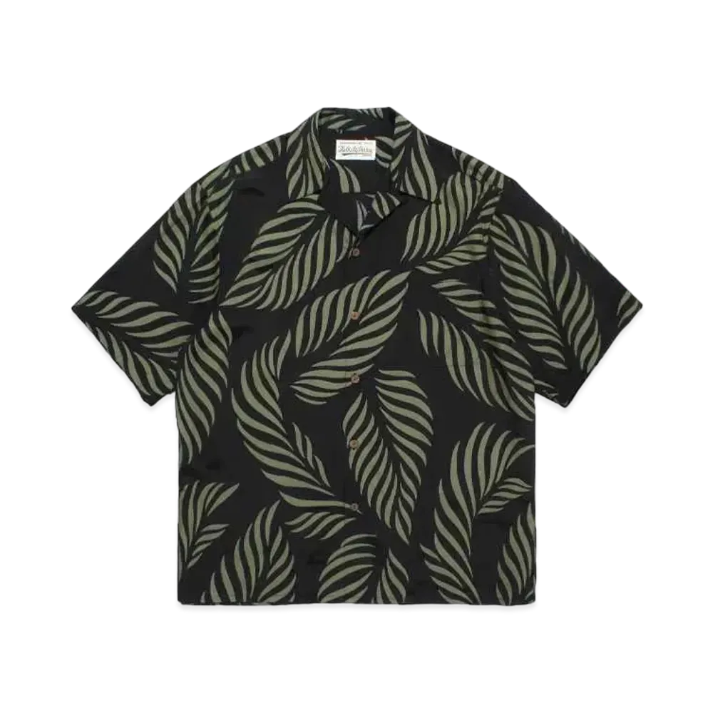 WACKO MARIA Leaf Hawaiian Shirt "Black/Green "