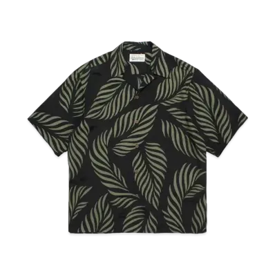 WACKO MARIA Leaf Hawaiian Shirt "Black/Green "